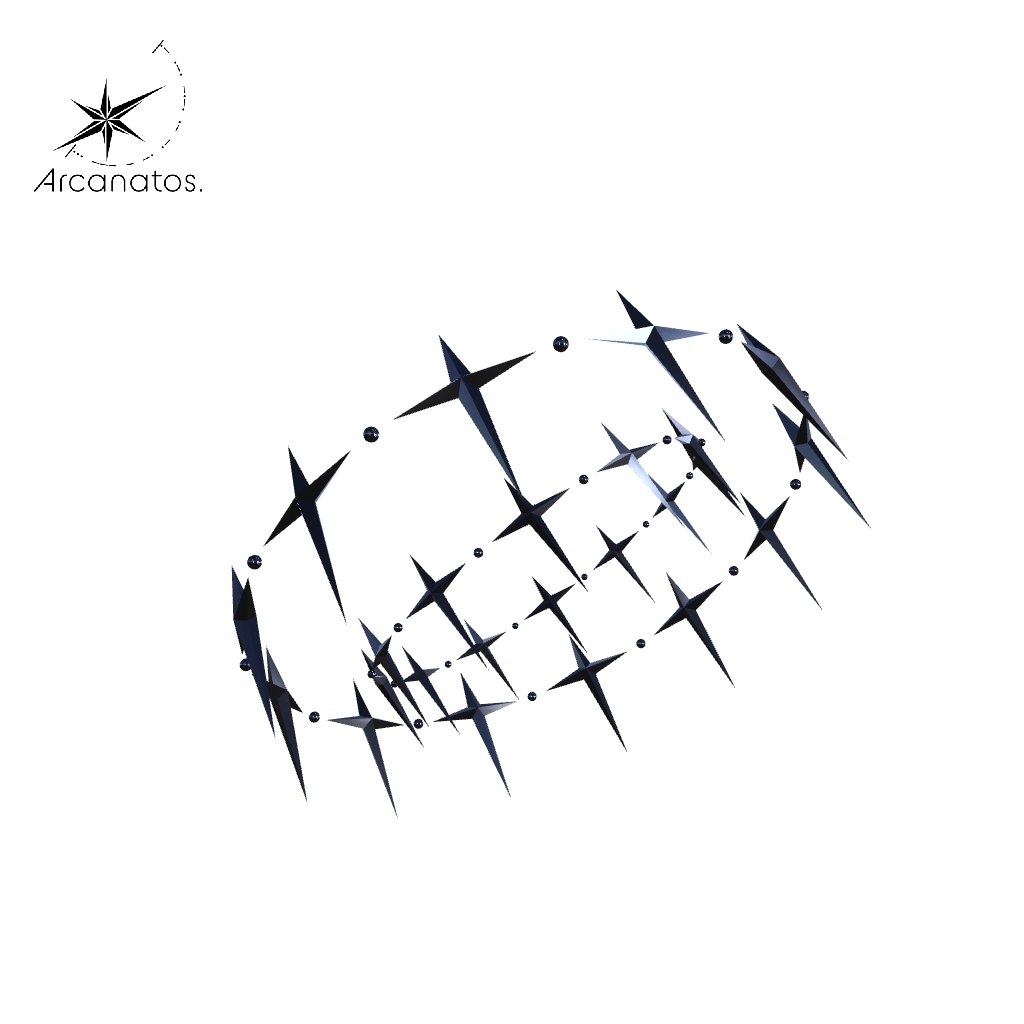 【VRChat想定】SimpleStarHalo / シンプルな星型天使の輪(ヘイロー)回転アニメーション付き