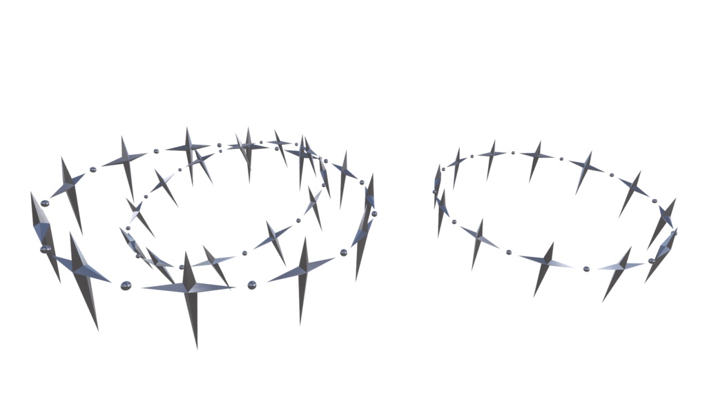 【VRChat想定】SimpleStarHalo / シンプルな星型天使の輪(ヘイロー)回転アニメーション付き