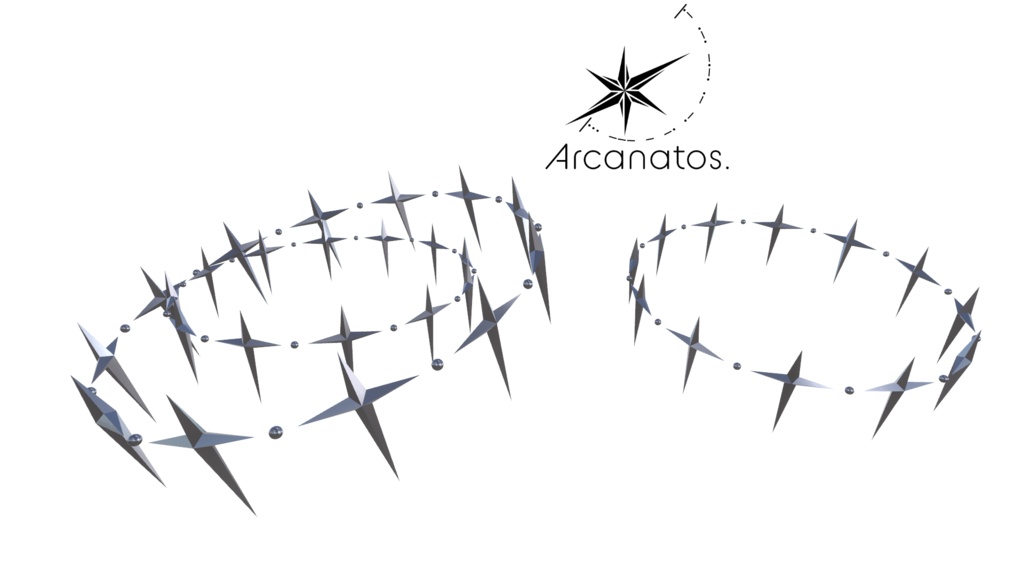 【VRChat想定】SimpleStarHalo / シンプルな星型天使の輪(ヘイロー)回転アニメーション付き