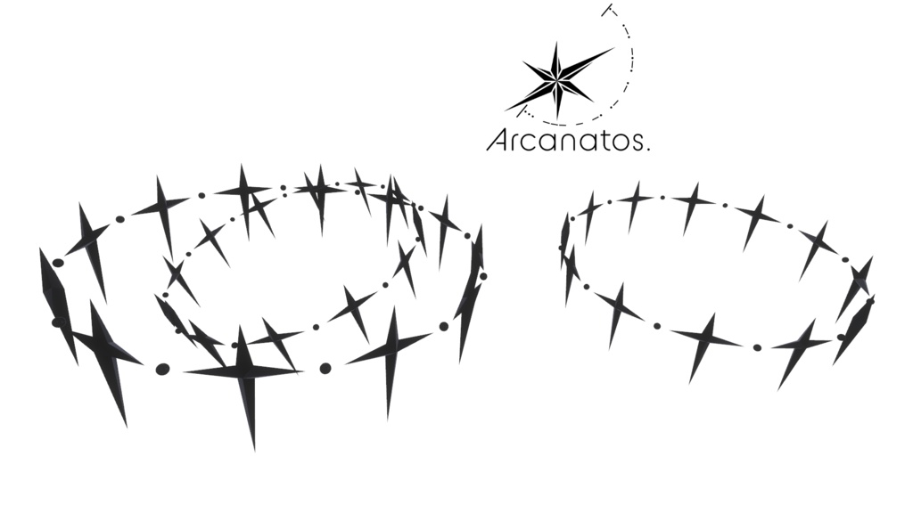 【VRChat想定】SimpleStarHalo / シンプルな星型天使の輪(ヘイロー)回転アニメーション付き