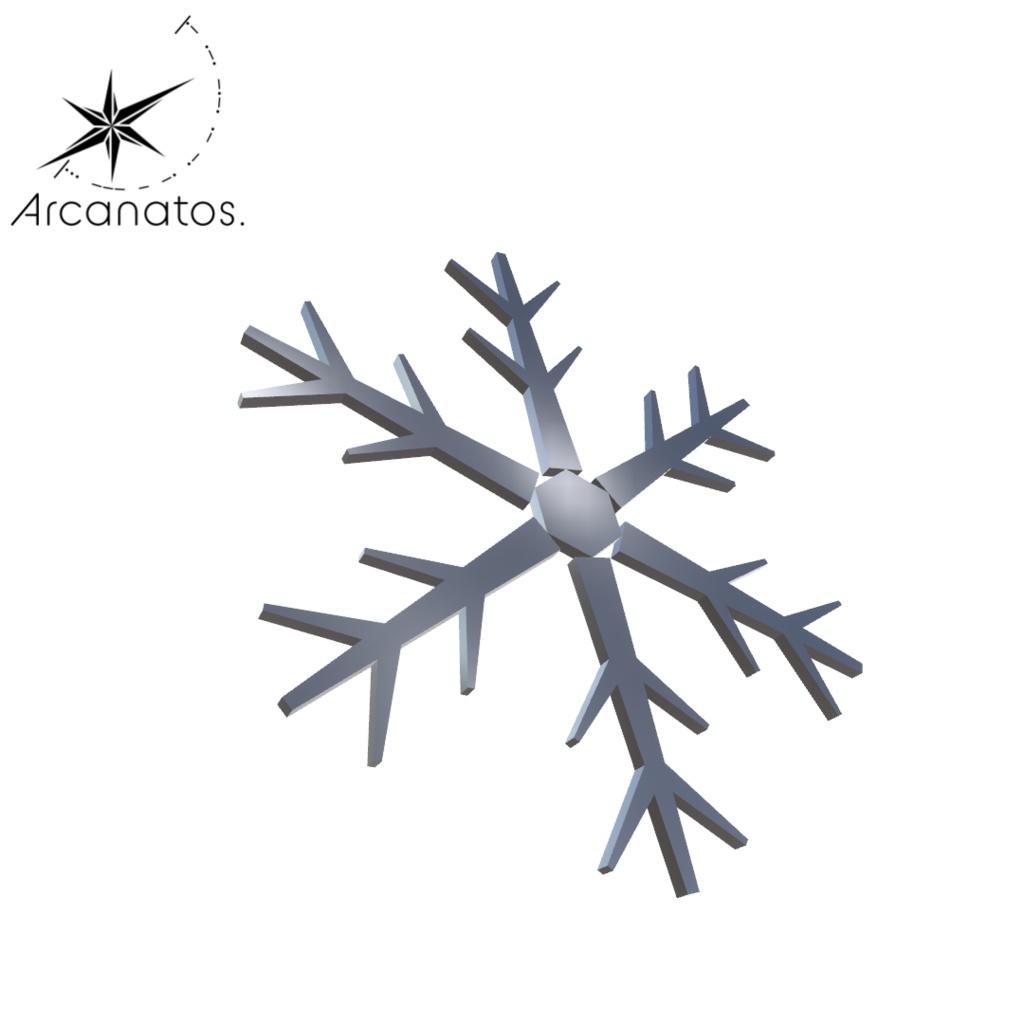 【VRChat想定】HearAcceIceCrystal/氷の結晶モチーフのヘアアクセ