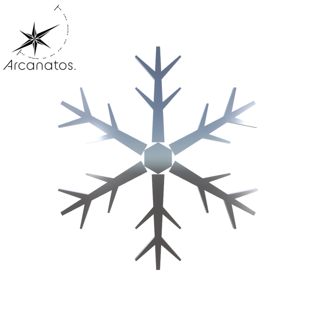 【VRChat想定】HearAcceIceCrystal/氷の結晶モチーフのヘアアクセ