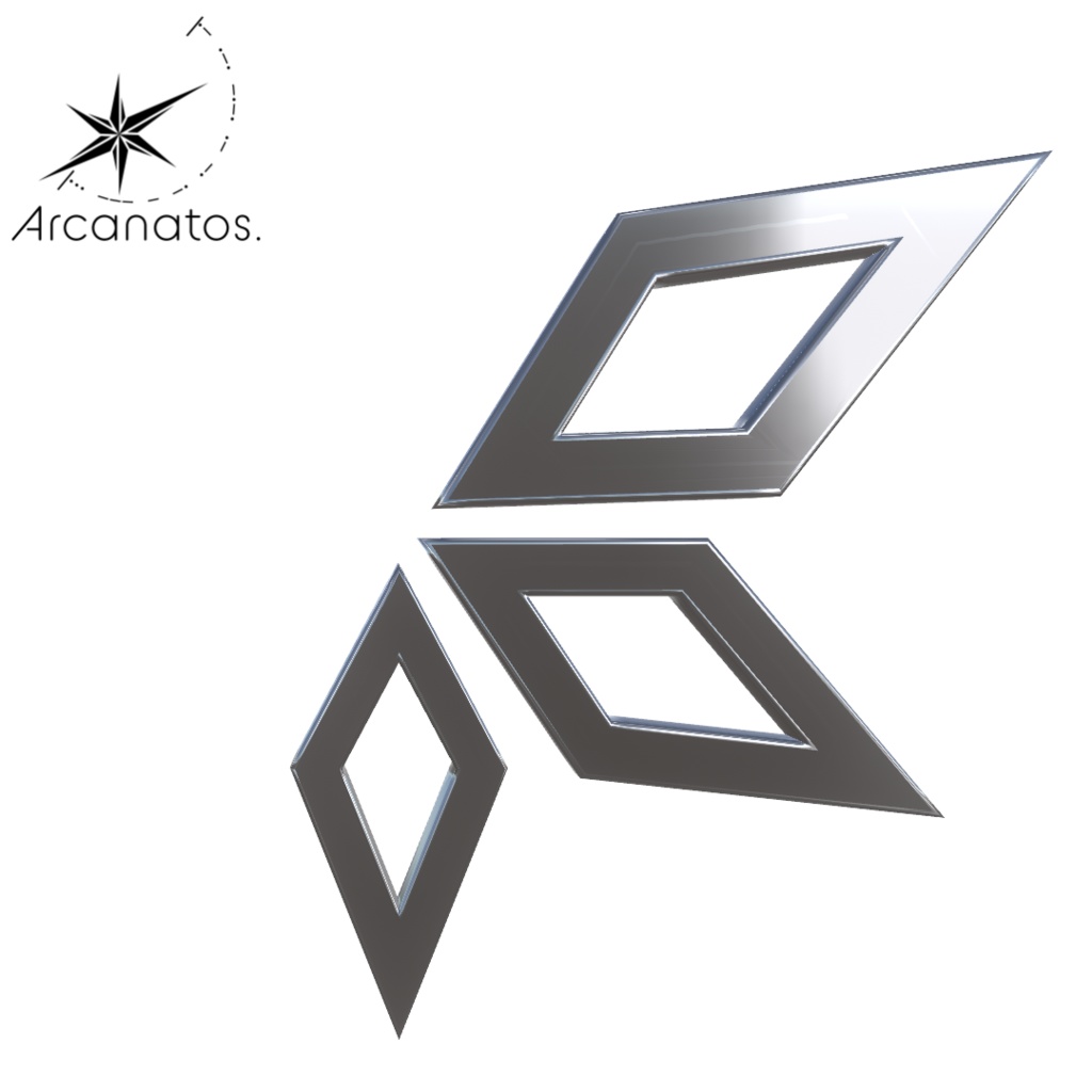 【VRChat想定】HearAcceWings/羽モチーフのヘアアクセ