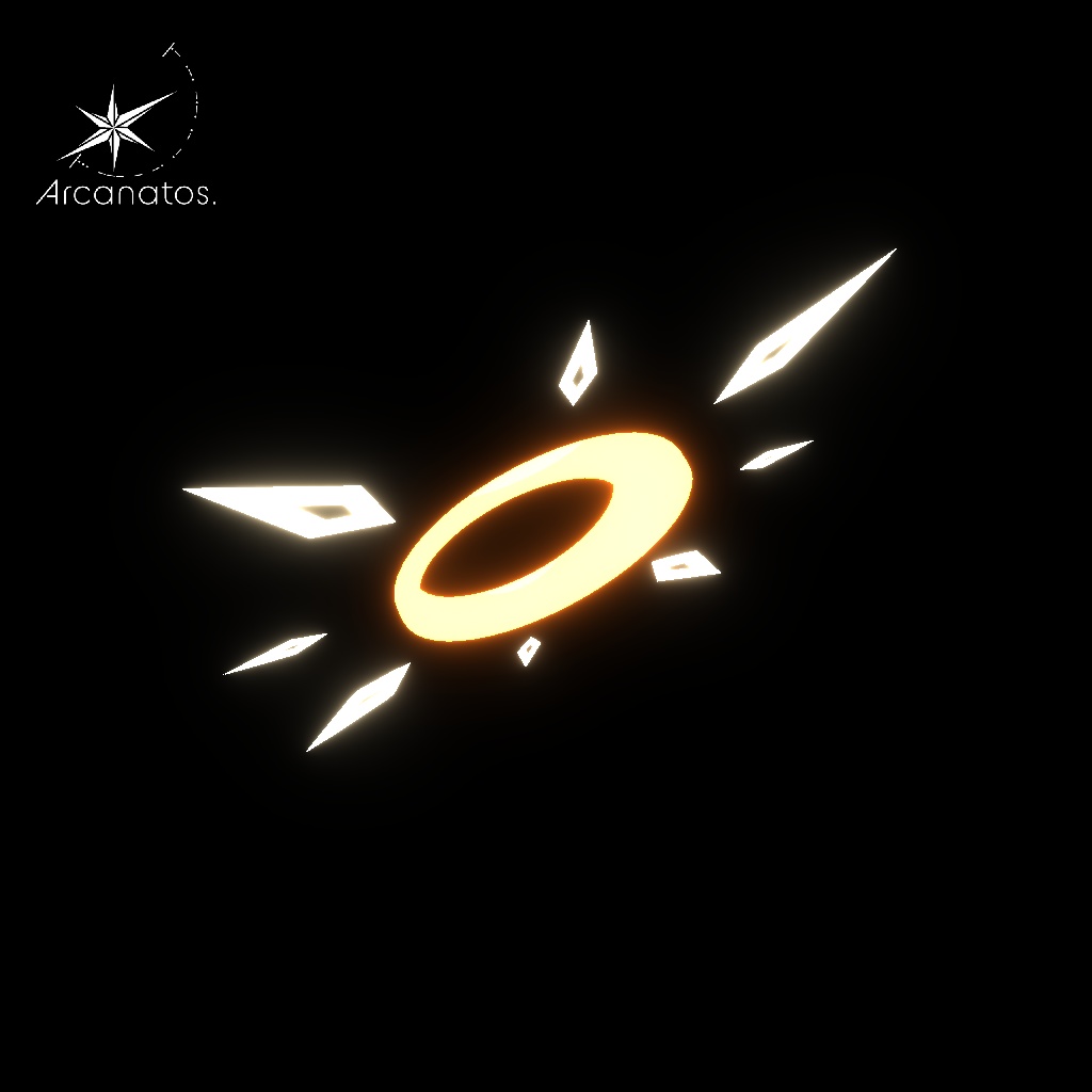 【VRChat想定】CrescentMoonHalo/三日月モチーフの天使の輪(ヘイロー)