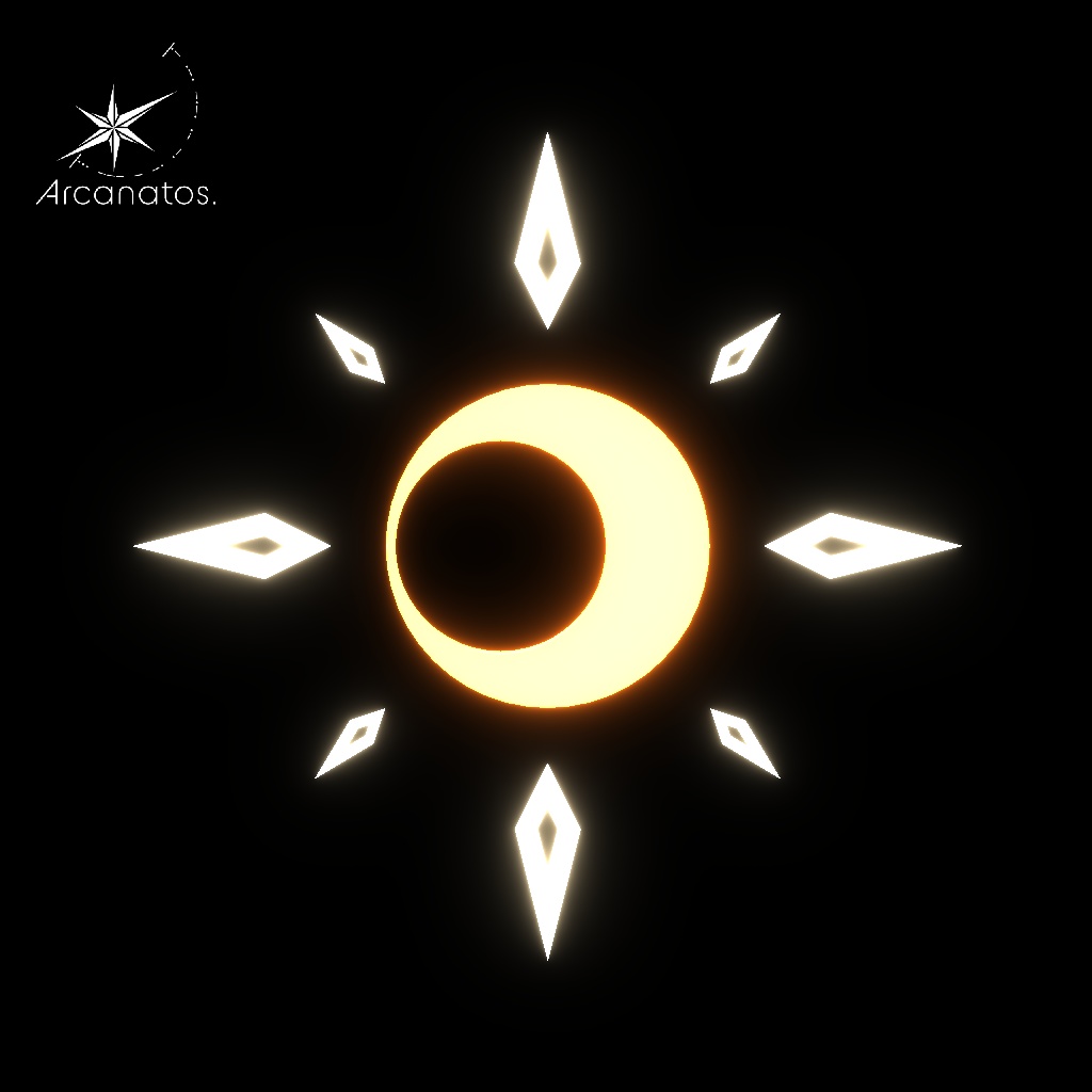 【VRChat想定】CrescentMoonHalo/三日月モチーフの天使の輪(ヘイロー)