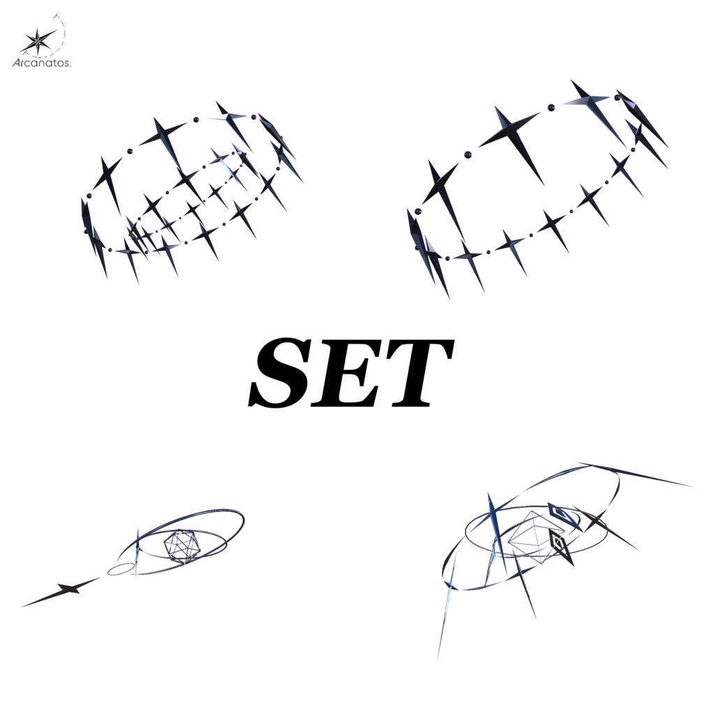 【VRChat想定】天使の輪(ヘイロー)セット