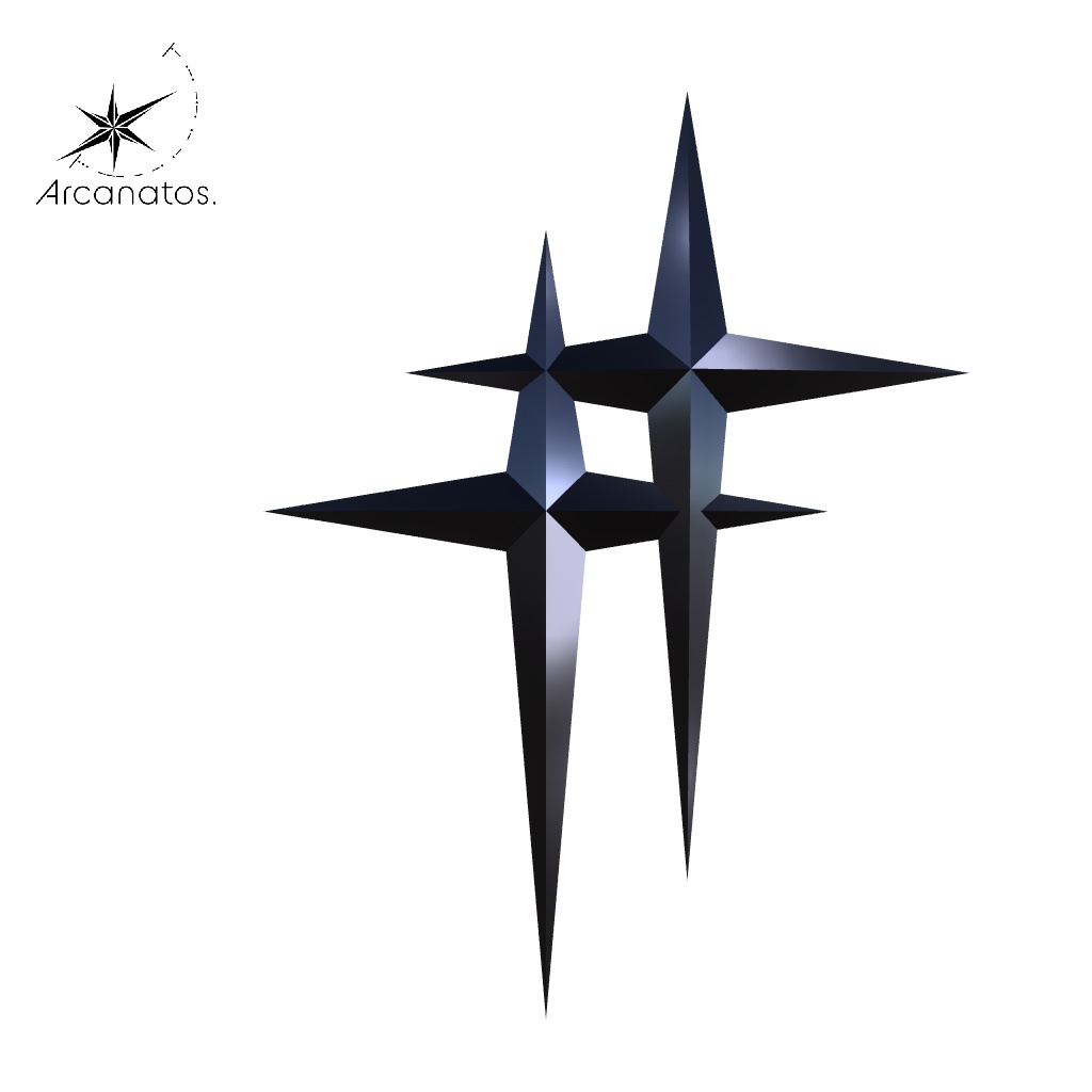 【VRChat想定】HairAcceStars / 星モチーフのヘアアクセ