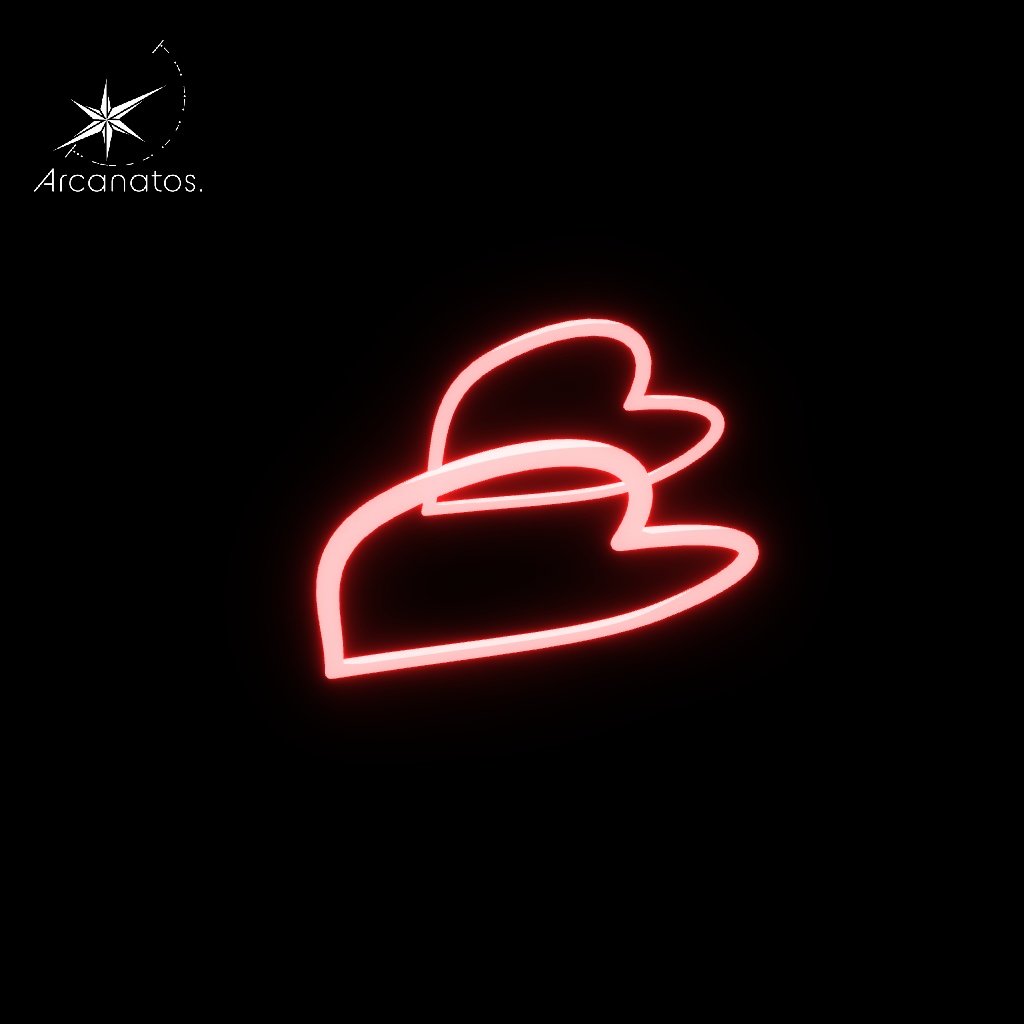 【VRChat想定】ハート形天使の輪(ヘイロー)4種セット