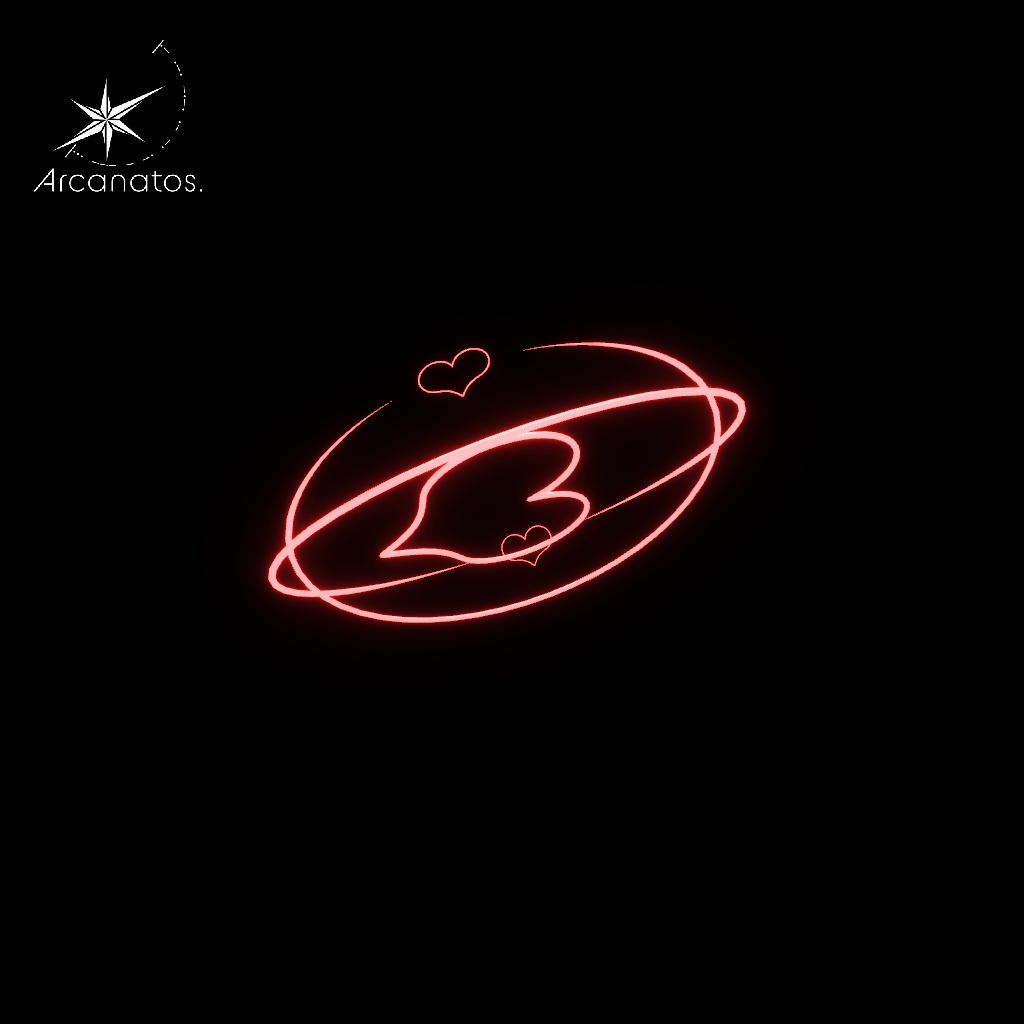 【VRChat想定】ハート型天使の輪(ヘイロー)4種(6色)セット_Vol2