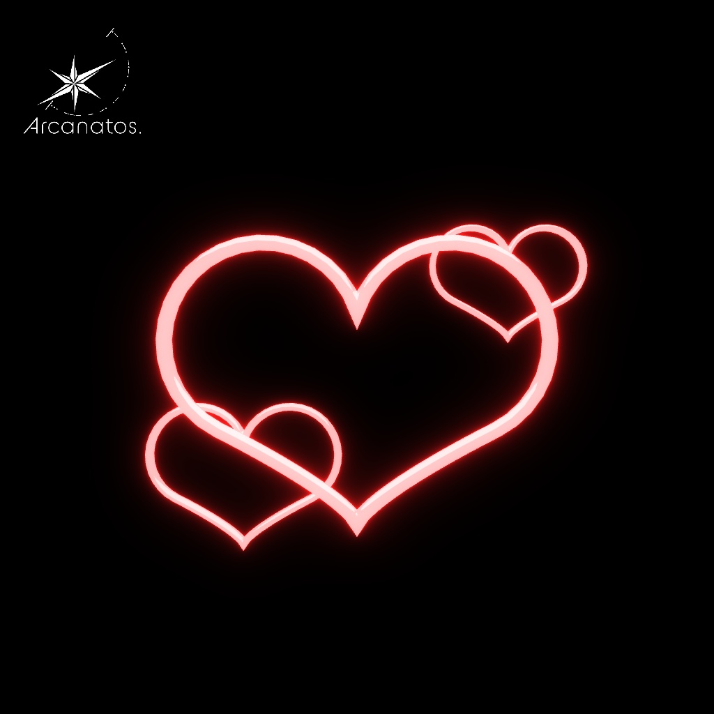 【VRChat想定】HairAcceHearts / ハート型ヘアアクセ