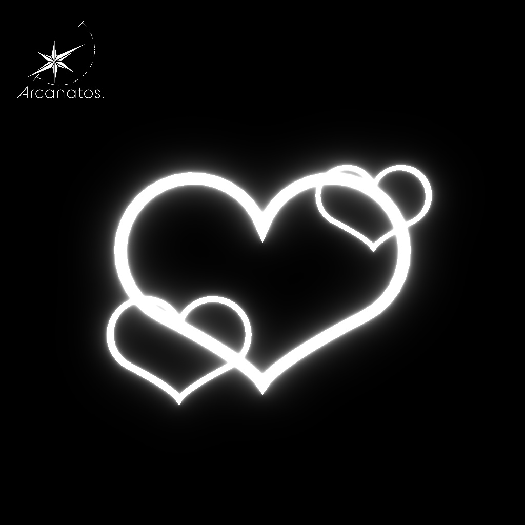 【VRChat想定】HairAcceHearts / ハート型ヘアアクセ