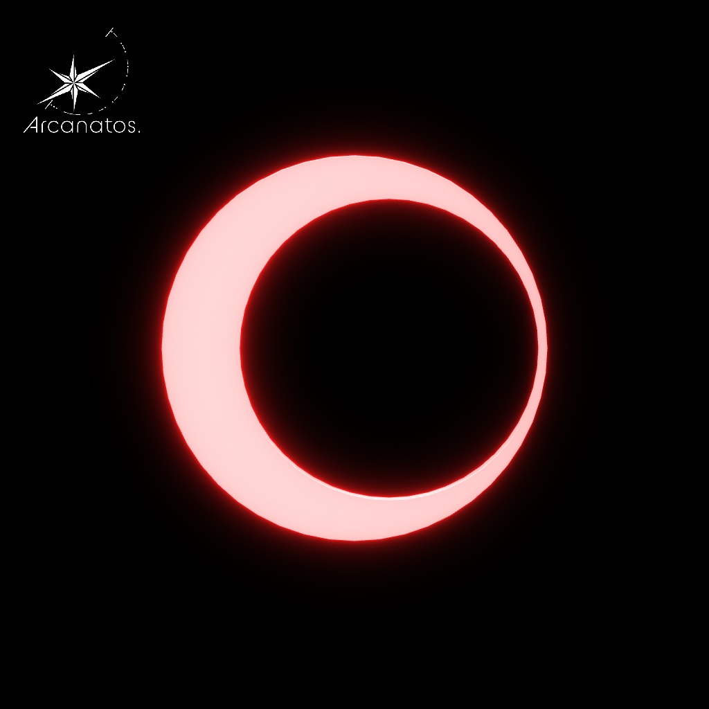 【VRChat想定】HairAcceMoon / 月型ヘアアクセ