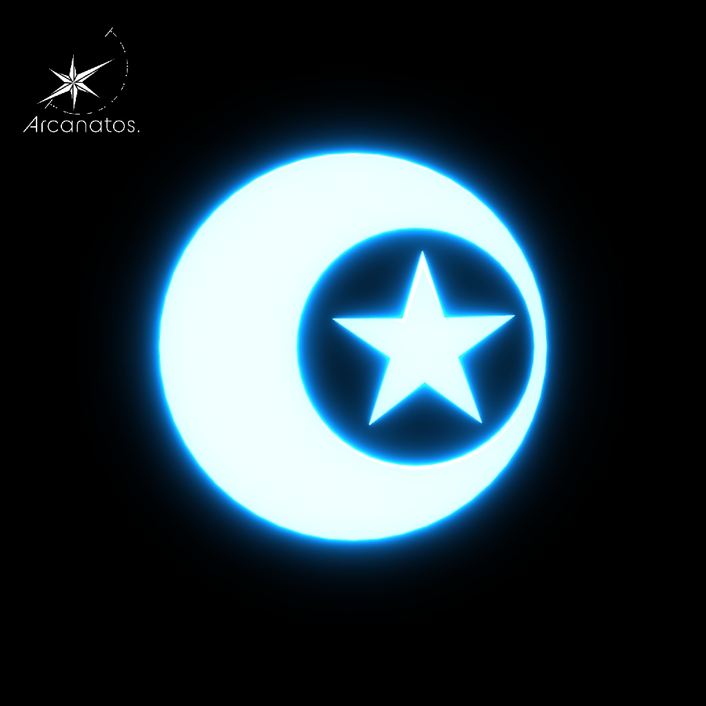 【VRChat想定】HairAcceMoonStar / 月と星型ヘアアクセ