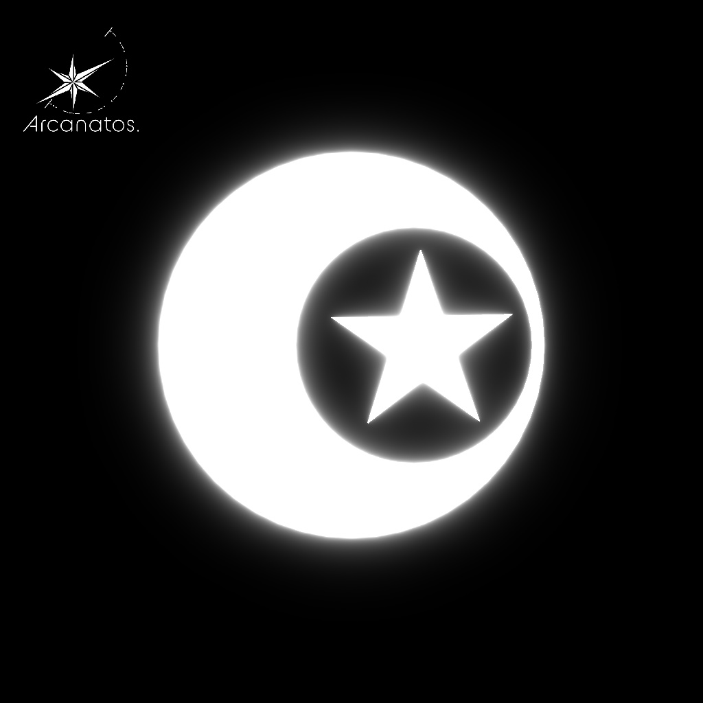 【VRChat想定】HairAcceMoonStar / 月と星型ヘアアクセ