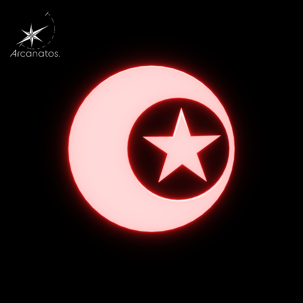 【VRChat想定】HairAcceMoonStar / 月と星型ヘアアクセ