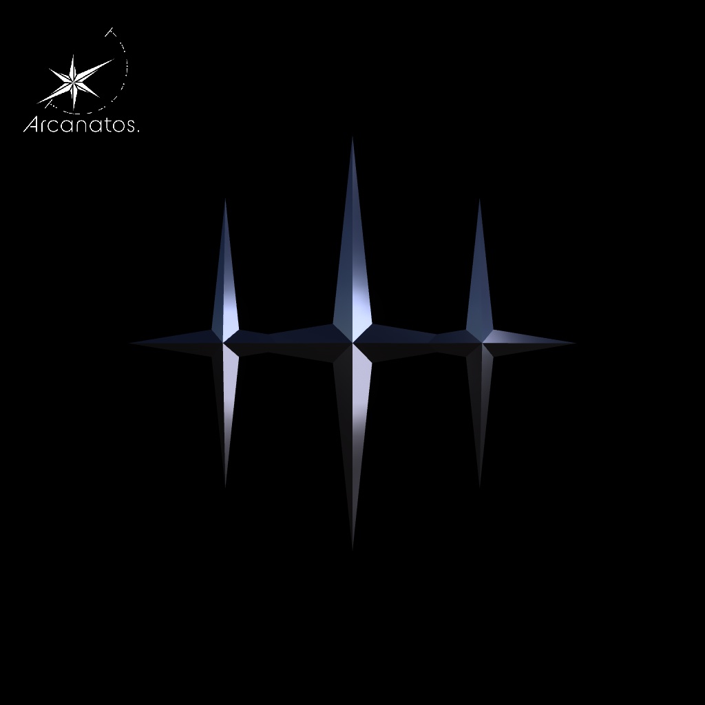 【VRChat想定】HairAcceTrident / トライデント型のヘアアクセ