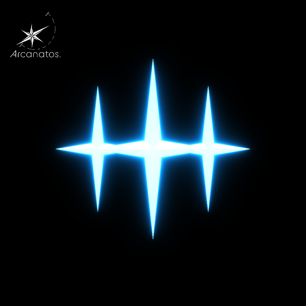 【VRChat想定】HairAcceTrident / トライデント型のヘアアクセ