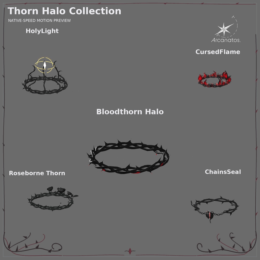 【VRChat想定・Modular Avatar必須】Thorn Halo Collection