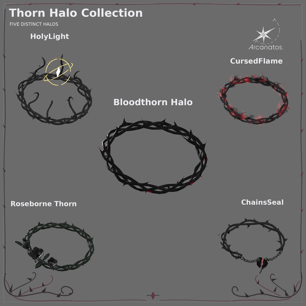 【VRChat想定・Modular Avatar必須】Thorn Halo Collection