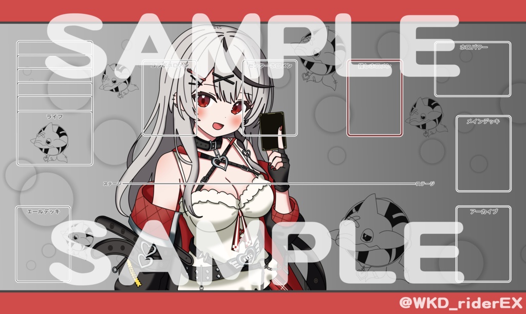 「沙花叉クロヱ」 非公式 ホロカ用 ラバープレイマット