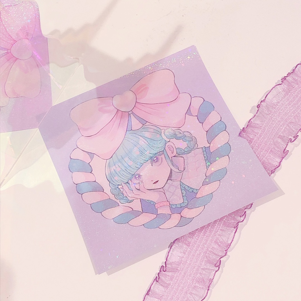 キラキラポストカード　minty misty