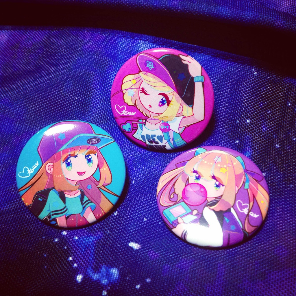 ウィークエンドガールズ 缶バッジ 全3種
