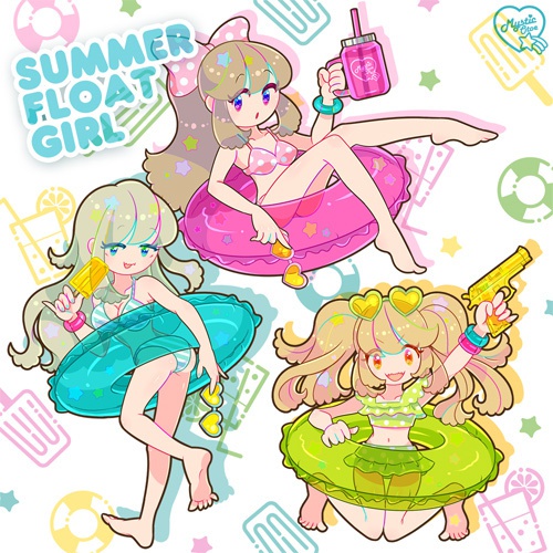 サマーフロートガール アクリルキーホルダー 全3種