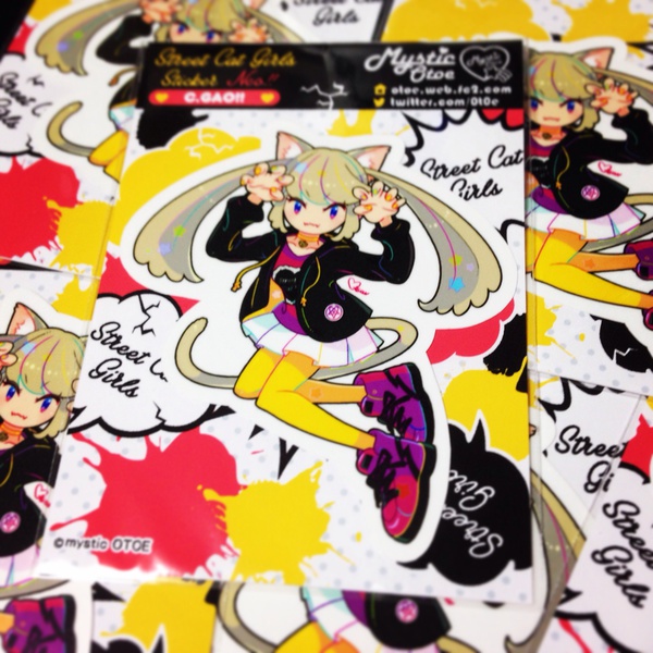 ストリートキャットガールズステッカー ~ネオカラー~ 全3種