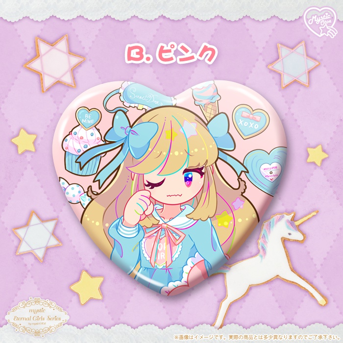 SweetLolita ハート型缶バッジ