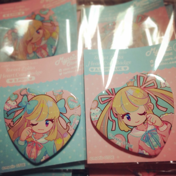 SweetLolita ハート型缶バッジ