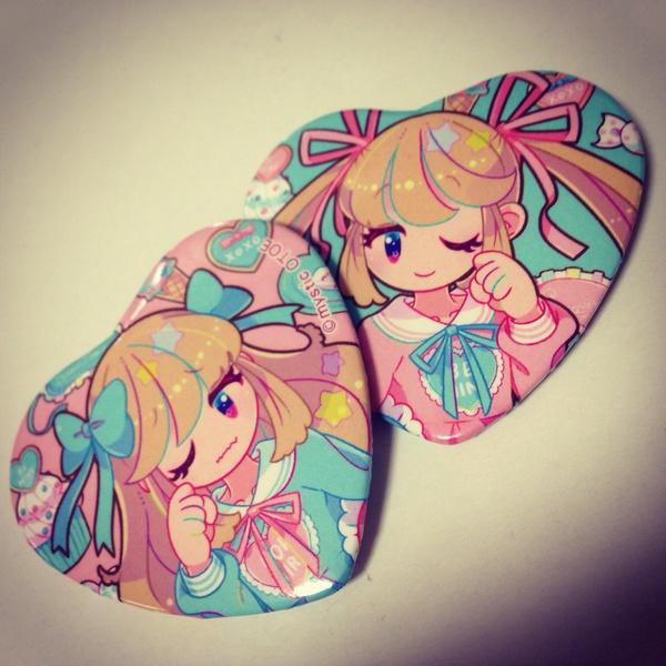 SweetLolita ハート型缶バッジ