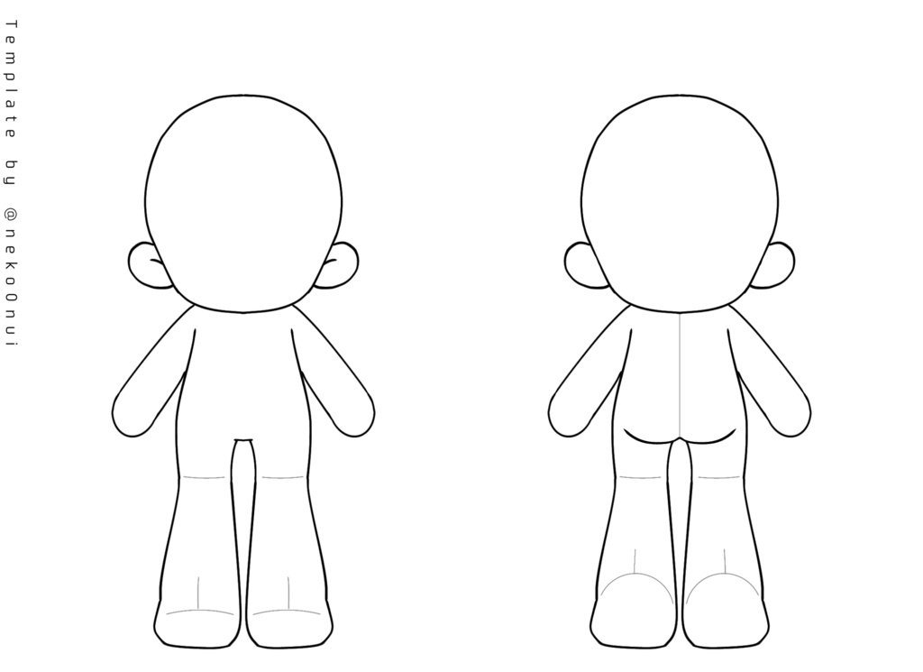 ぬいデザインテンプレート(福瑞体)