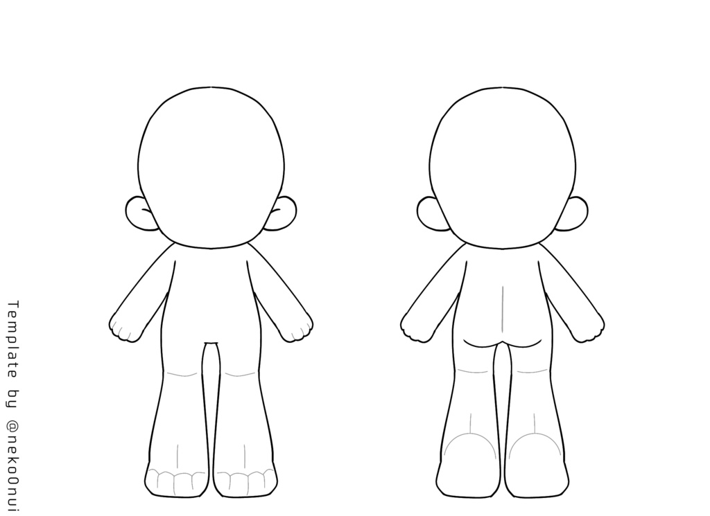 ぬいデザインテンプレート(福瑞体)