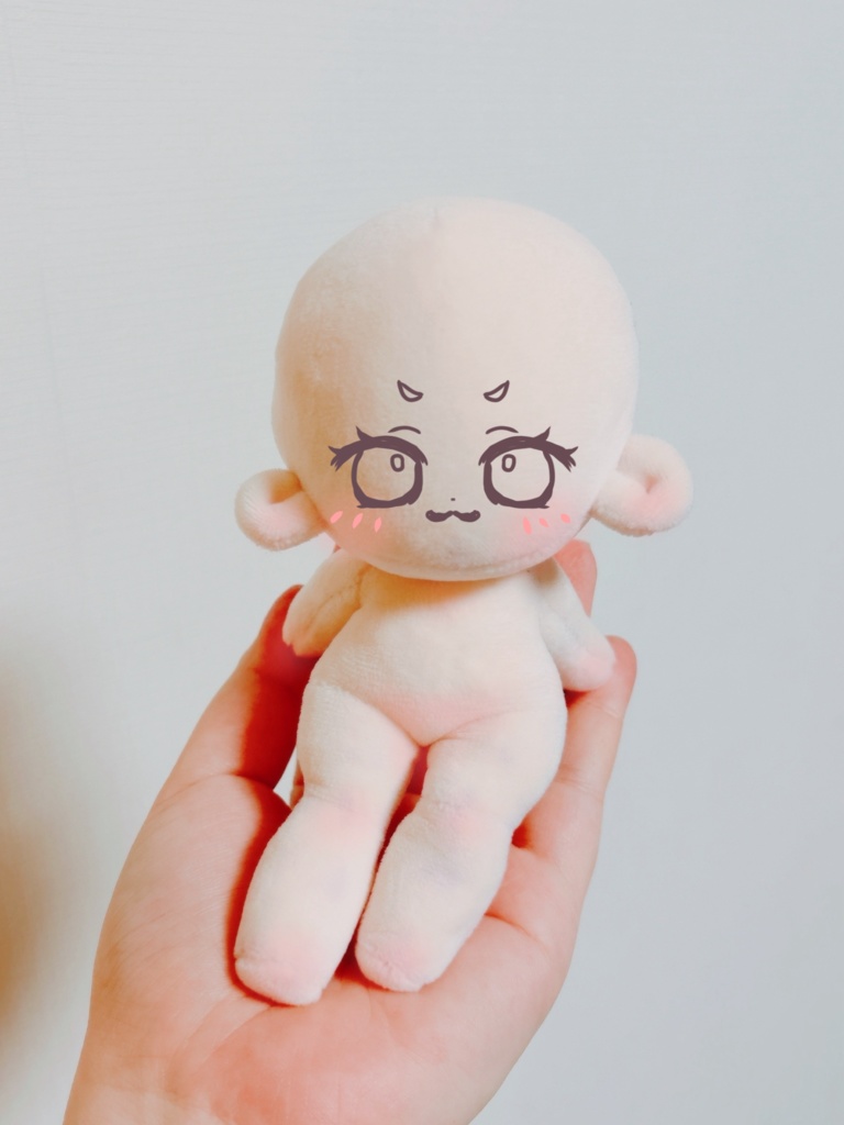 ちびぽよセミロングボディ型紙(作り方説明書付き)