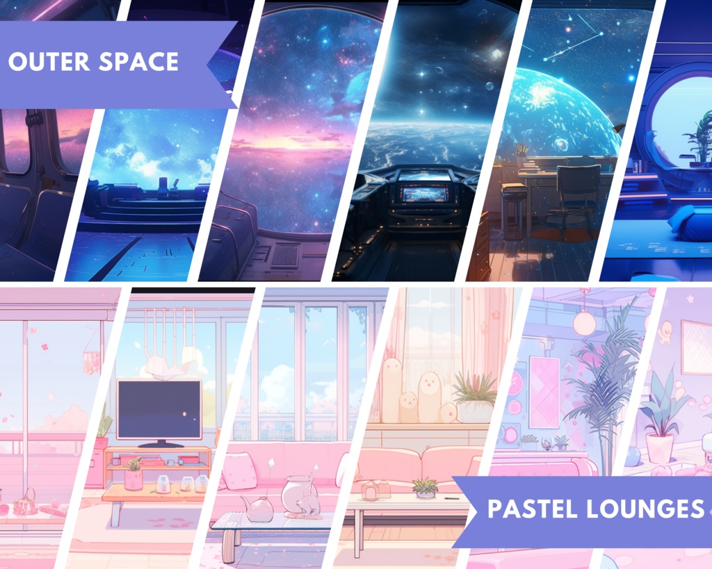 250+ Vtuber とアニメの背景、Vtuber バンドル、Lofi とアニメ、ストリーム背景、仮想背景、Twitch 背景、Twitch ストリーミング背景、居心地の良いオーバーレイ