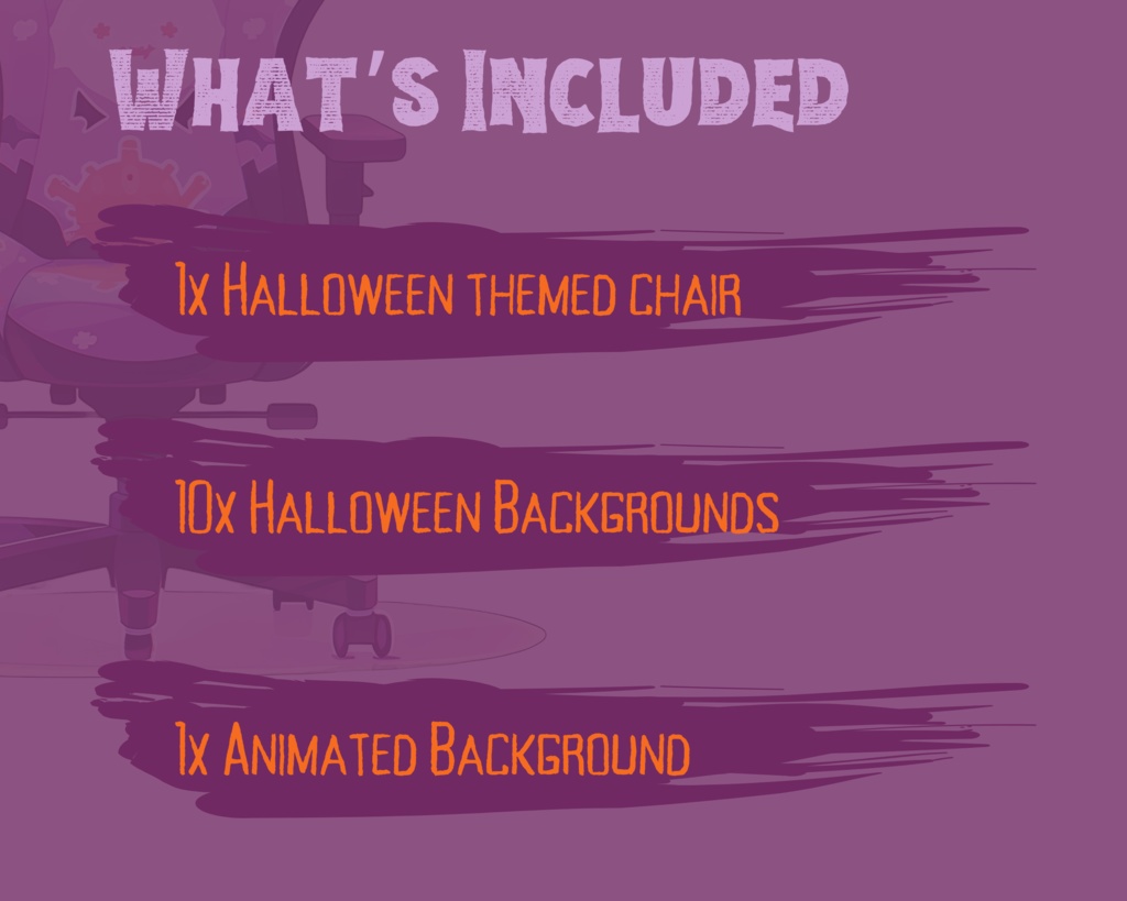 ハロウィンVtuberスターターパック! 10x Vtuber 背景 + 1x Vtuber ゲーミングチェア + 1x アニメーション背景、Vtuber アセット パック、居心地の良いオーバーレイ、Vtuber のコレクション