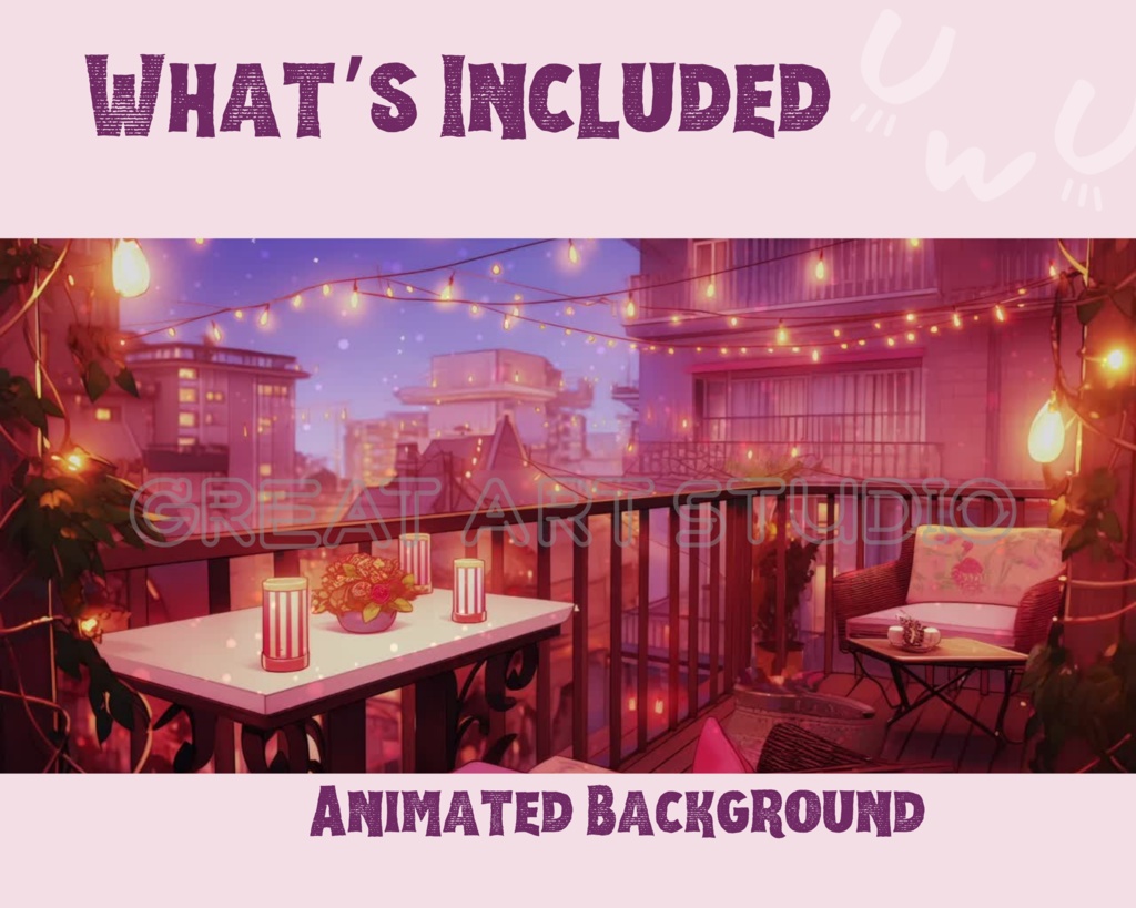 Vtuberスターターパック!10枚のVtuber背景 + 1つのVtuberゲーミングチェア + 1つのアニメーション背景、Lofi & Anime、Vtuberアセットパック、居心地の良いオーバーレイ