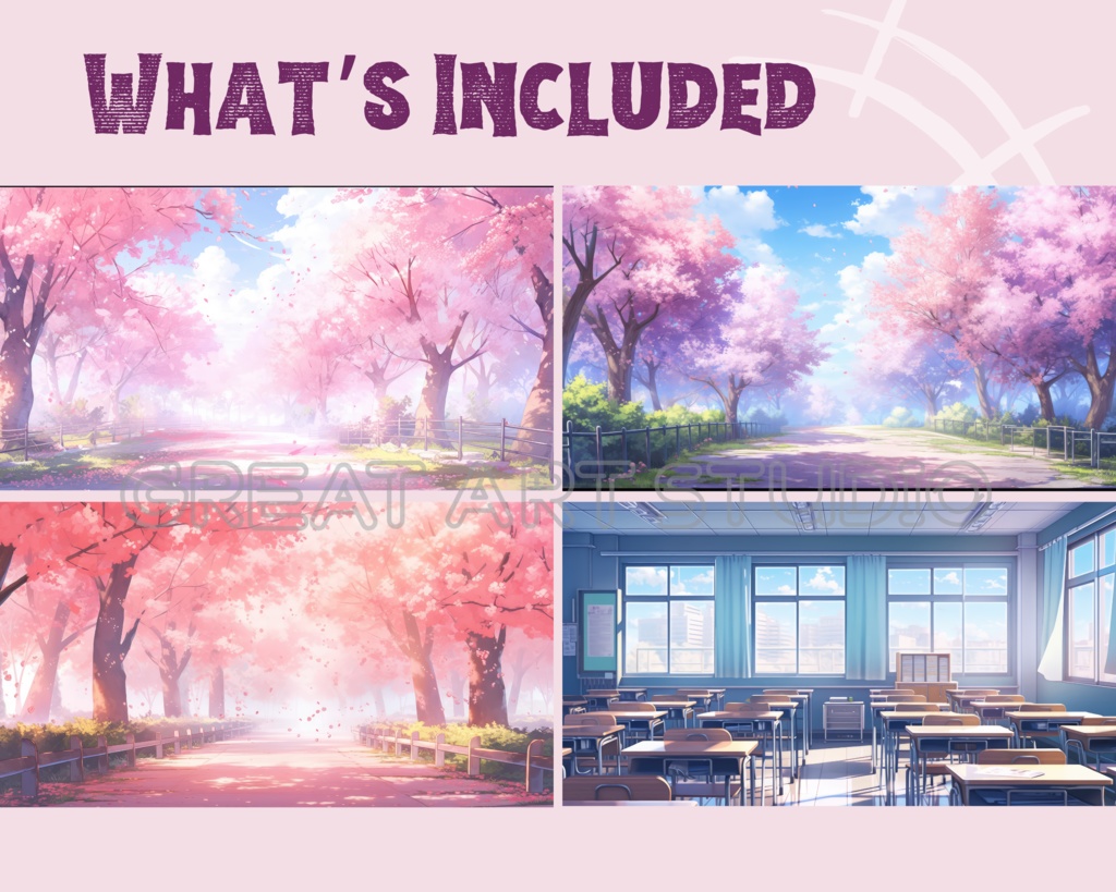 Vtuberスターターパック!10枚のVtuber背景 + 1つのVtuberゲーミングチェア + 1つのアニメーション背景、Lofi & Anime、Vtuberアセットパック、居心地の良いオーバーレイ