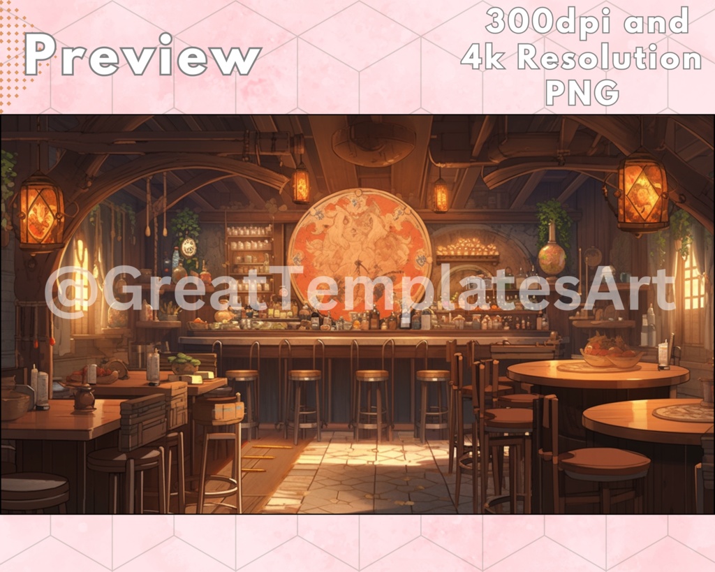 50x レストランアニメ背景、Vtuber 背景、Lofi & アニメ、ストリーム背景、Twitch ストリーミング背景、Twitch 背景、Vtuber アセット