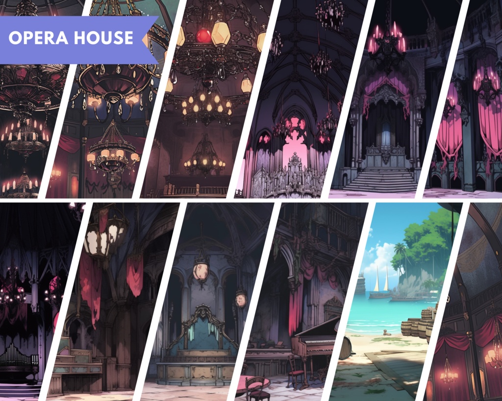 50 個以上のゴシック Vtuber 背景、twitch ストリーミング背景、アニメ背景、Lofi & アニメ、ストリーム背景、仮想背景、Twitch 背景、Vtuber アセット