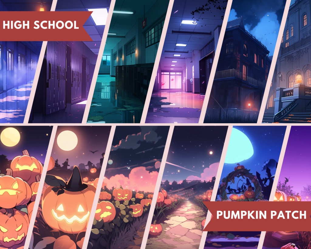 50+ 不気味な Vtuber 背景、twitch ストリーミング背景、アニメ背景、Lofi & アニメ、ストリーム背景、仮想背景、Twitch 背景、Vtuber アセット