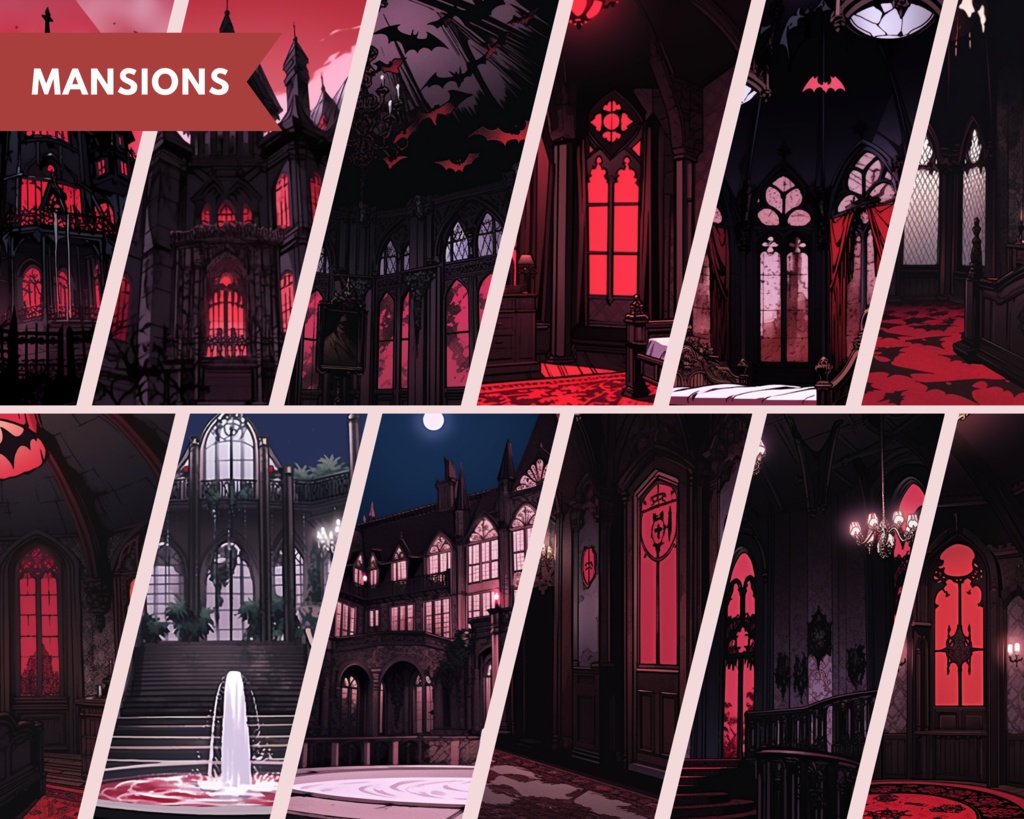 50+ 不気味な Vtuber 背景、twitch ストリーミング背景、アニメ背景、Lofi & アニメ、ストリーム背景、仮想背景、Twitch 背景、Vtuber アセット