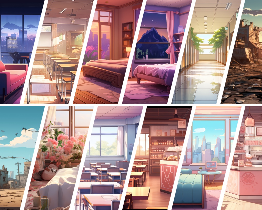 20+のVtuber背景、Vtuberバンドル、Lofi&アニメ、ストリーム背景、バーチャル背景、Twitch背景、Zoom背景、Twitchバナー