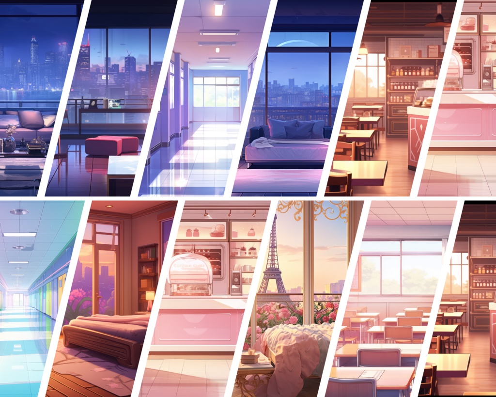 20+のVtuber背景、Vtuberバンドル、Lofi&アニメ、ストリーム背景、バーチャル背景、Twitch背景、Zoom背景、Twitchバナー