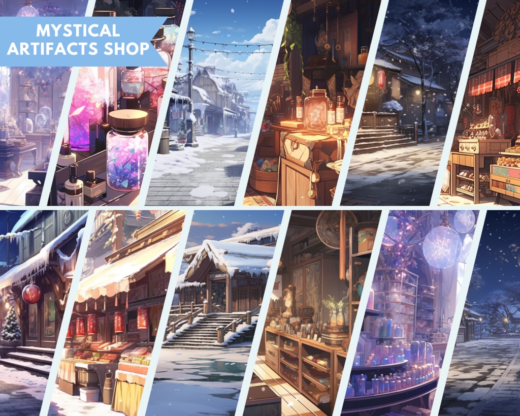 50 個以上の魔法の VTuber 背景、twitch ストリーミング背景、アニメ背景、Lofi & アニメ、ストリーム背景、Twitch アセット