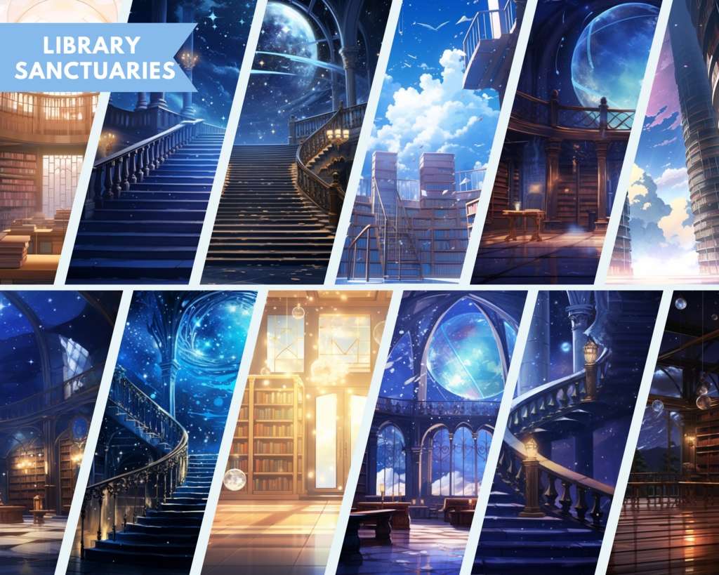 50 個以上の魔法の VTuber 背景、twitch ストリーミング背景、アニメ背景、Lofi & アニメ、ストリーム背景、Twitch アセット