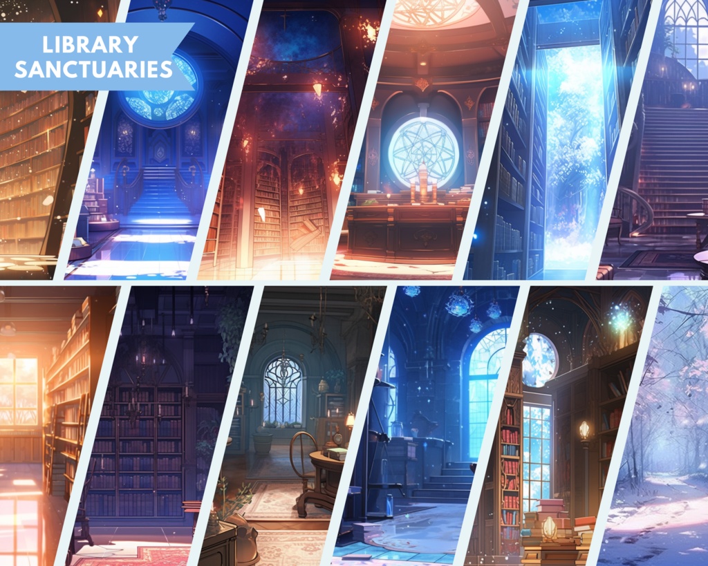 50 個以上の魔法の VTuber 背景、twitch ストリーミング背景、アニメ背景、Lofi & アニメ、ストリーム背景、Twitch アセット