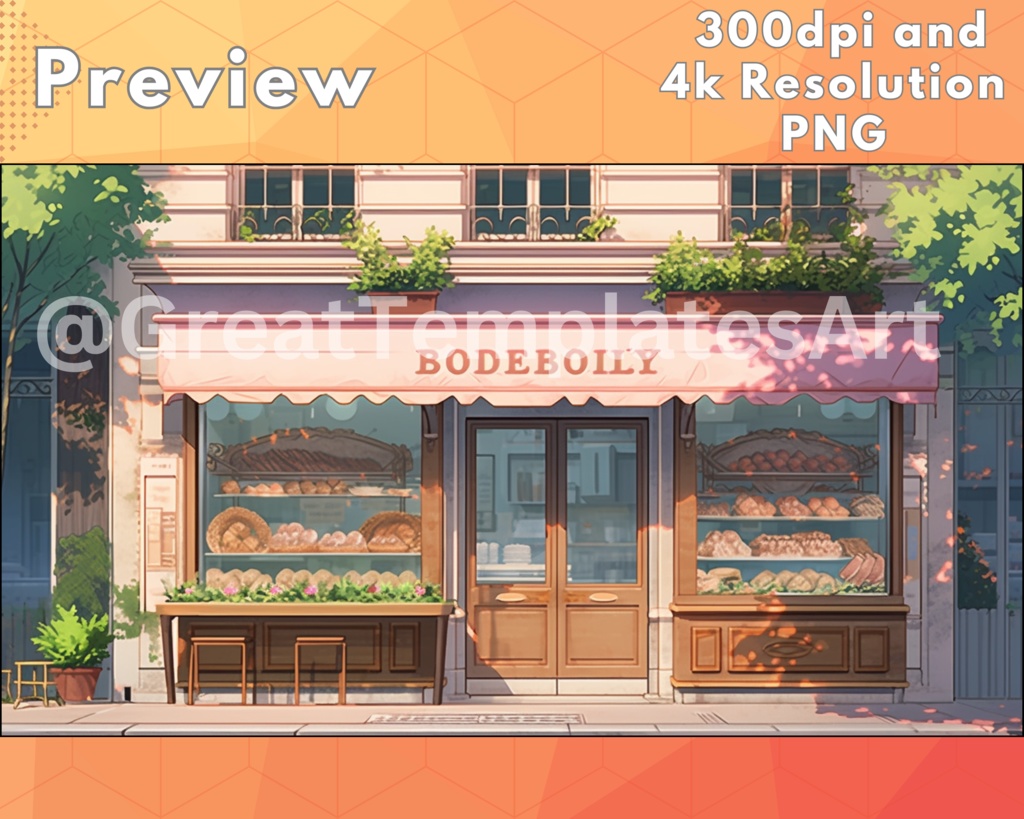 50+ ベーカリー Vtuber 背景、twitch ストリーミング背景、Vtuber 背景、Lofi & アニメ、ストリーム背景、Twitch アセット