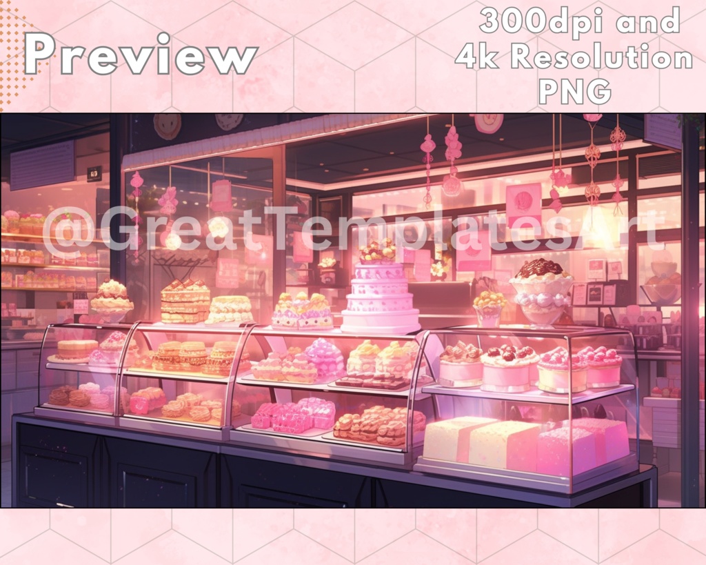 50+ ベーカリー Vtuber 背景、twitch ストリーミング背景、Vtuber 背景、Lofi & アニメ、ストリーム背景、Twitch アセット