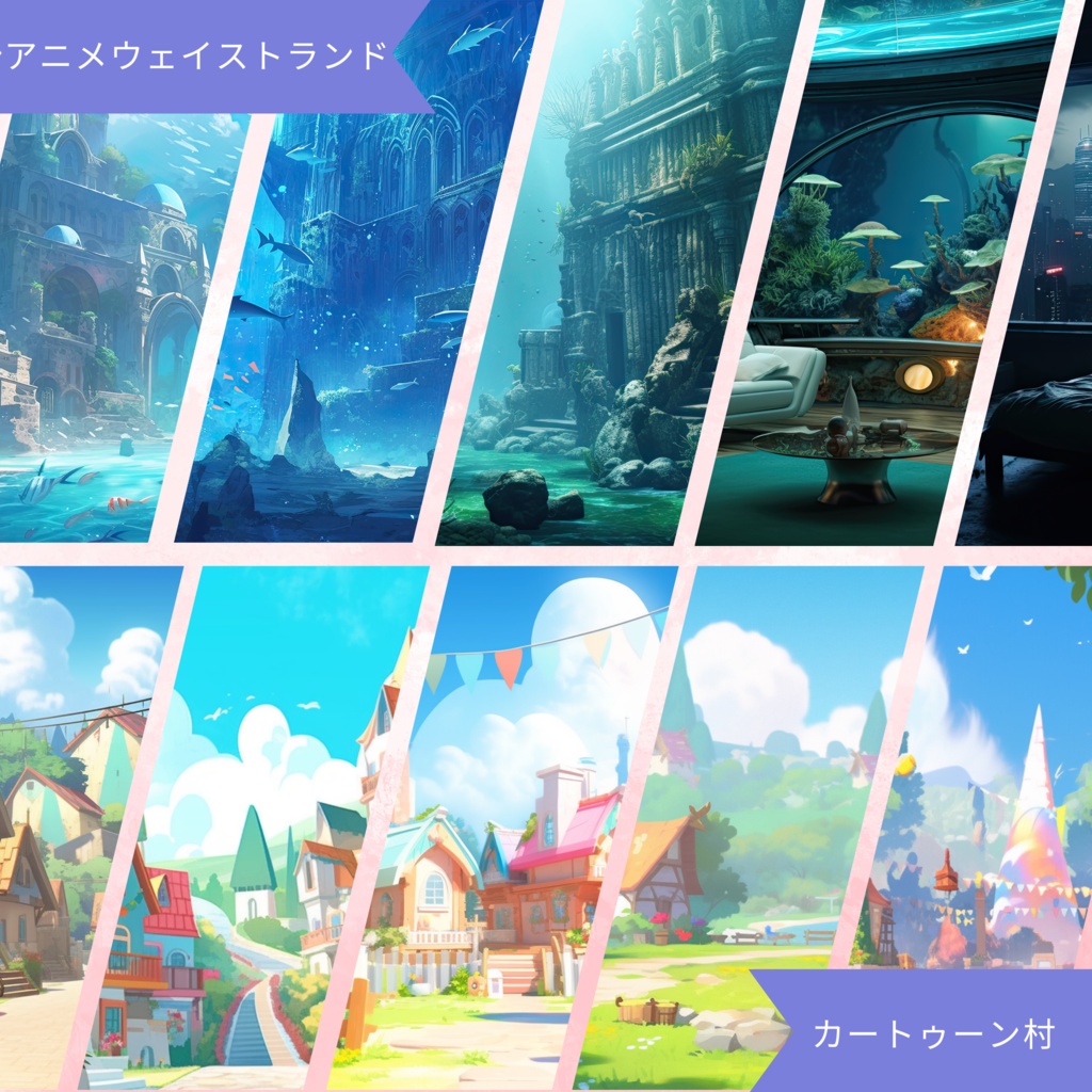 100x アニメ VTuber 背景、twitch ストリーミング背景、Lofi & Anime、ストリーム背景、Twitch 背景、VTuber アセット、ストリーム アセット。